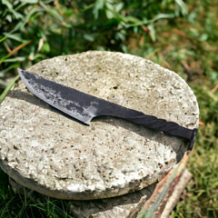 Warriors Outfit Hand Forged-railroad Spike Knife with Twisted Handle- Carbon Steel Spike Knife