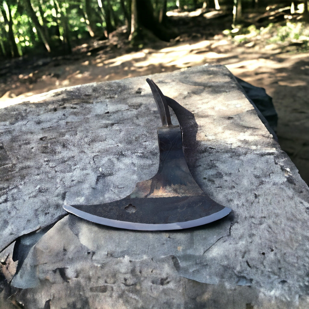 Warriors Outfit Hand Forged Medieval Back Spike Battle Axe Head | camping Hatch Axe, Huntsman Throwing Camping Battle Axe, Hight Carbon Steel