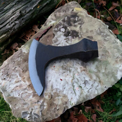 Warriors Outfit Hand Forged Viking Axe Head Beard Head high Carbon Steel Axe Head Best For Outdoor Camping .