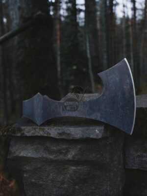 Hand Forged Medieval Black Axe head