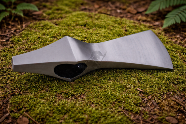 WarriorsOutfit Polished Bearded Axe Head Hand Forged Steel Axe Head Viking Style Axe Head for Crafting & Custom Handle
