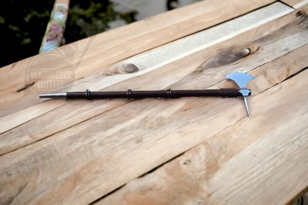 Warriors Outfit The Household Cavalry Farrier Axe with Handle & Butt Cap – Engraved Head, Wooden Shaft