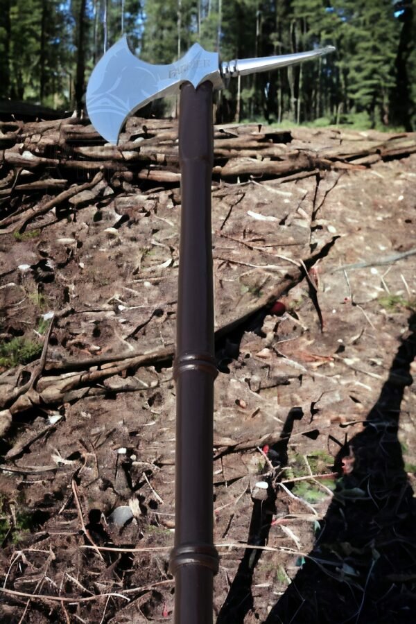 Warriors Outfit The Household Cavalry Farrier Axe with Handle & Butt Cap – Engraved Head, Wooden Shaft