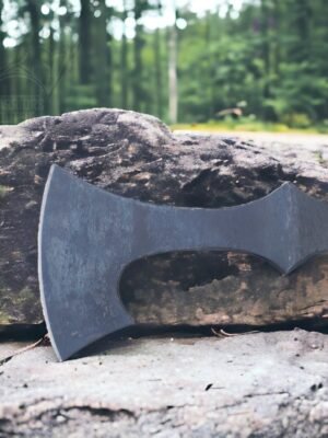 Warriors Outfit Medieval Huntsman Custom Hand-Forged - Viking Tomahawk Viking Style Axe Head Throwing Hatchet - Camping & Battle Axe - Black
