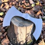 Warriors OUTFIT Hand Forged Medieval Viking Large Size Double Edge Polish Axe Head With Leather Cover.