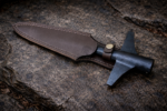 Warriors Outfit Hand Forged Medieval Viking Spearhead With Leather Cover.