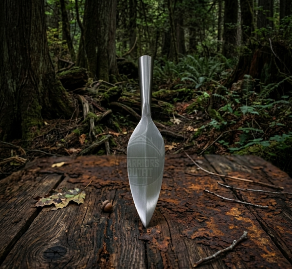 Warriors Outfit Hand-Forged Medieval Viking Leaf Blade Polish Spearhead High Carbon Steel Throwing And Hunting Spearhead