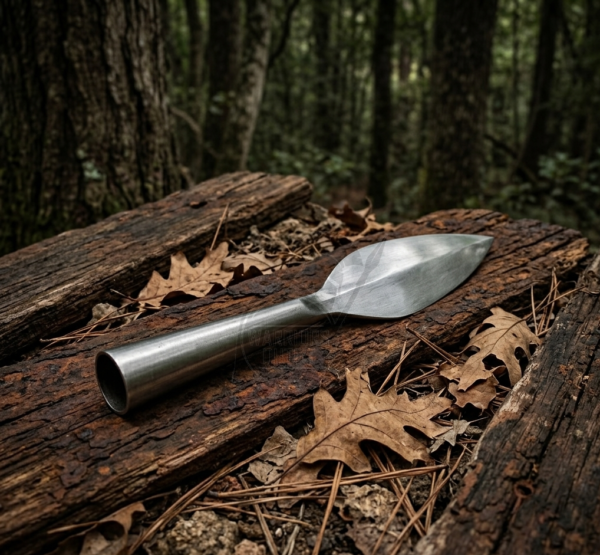 Warriors Outfit Hand-Forged Medieval Viking Leaf Blade Polish Spearhead High Carbon Steel Throwing And Hunting Spearhead