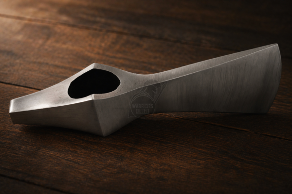 WarriorsOutfit Polished Bearded Axe Head Hand Forged Steel Axe Head Viking Style Axe Head for Crafting & Custom Handle