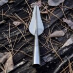 Warriors Outfit Hand-Forged Celtic Spearhead Leaf Shaped Blade – Polished High Carbon Steel Spear Head with Central Ridge, Traditional Socket Design for Throwing Practice, Hunting Style