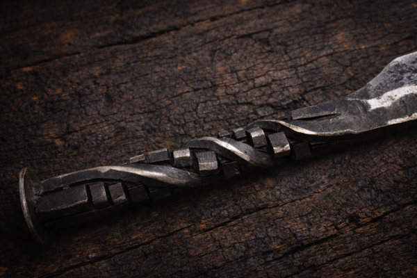 WarriorsOutfit Hand-Forged Kitchen Knife – High Carbon Steel Rustic Chef Utility Blade