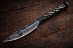 WarriorsOutfit Hand-Forged Kitchen Knife – High Carbon Steel Rustic Chef Utility Blade