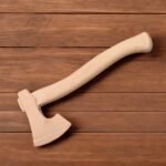 Warriors Outfit Handcrafted Wooden Axe – Viking Style Decorative Axe – Handmade Wooden Hatchet for Display & Cosplay