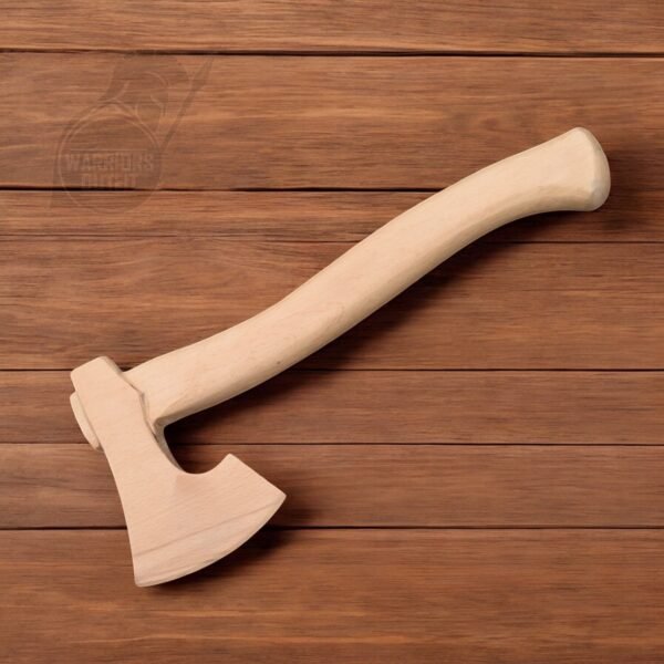Warriors Outfit Handcrafted Wooden Axe – Viking Style Decorative Axe – Handmade Wooden Hatchet for Display & Cosplay