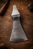 WarriorsOutfit Polished Bearded Axe Head Hand Forged Steel Axe Head Viking Style Axe Head for Crafting & Custom Handle