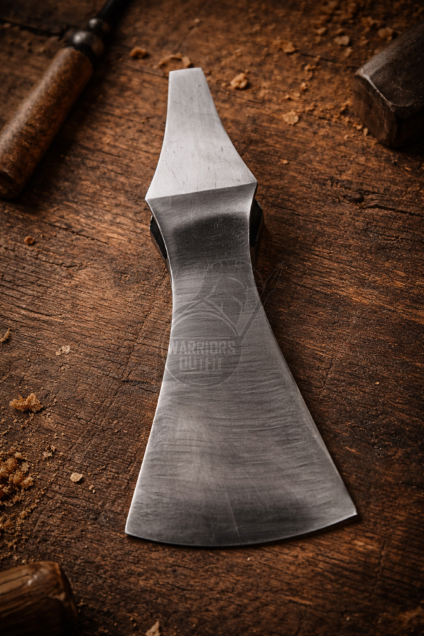 WarriorsOutfit Polished Bearded Axe Head Hand Forged Steel Axe Head Viking Style Axe Head for Crafting & Custom Handle