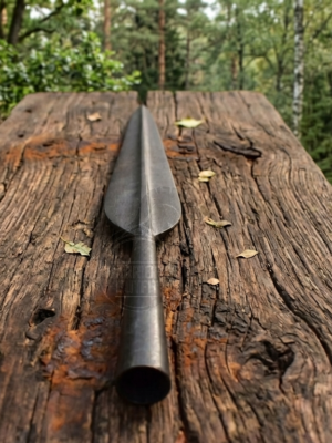 Warriors Outfit Hand Forged Medieval Large Size Heavy Spearhead. Leaf Blade Spearhead.