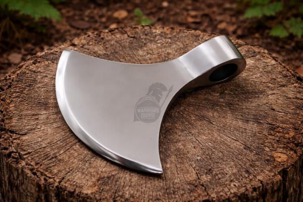 WarriorsOutfit Polished Axe Head – Viking Style Stainless Steel Axe Head – Handmade Bearded Axe Head
