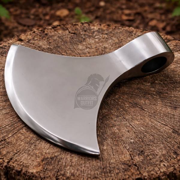 WarriorsOutfit Polished Axe Head – Viking Style Stainless Steel Axe Head – Handmade Bearded Axe Head