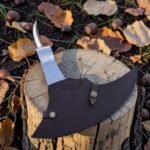 Warriors Outfit  Large Size Back Spike Polish Medieval Viking Battle Ready Axe Head. With Blade Cover.