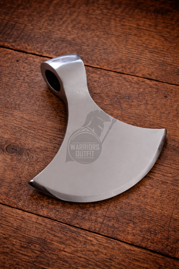 WarriorsOutfit Polished Axe Head – Viking Style Stainless Steel Axe Head – Handmade Bearded Axe Head