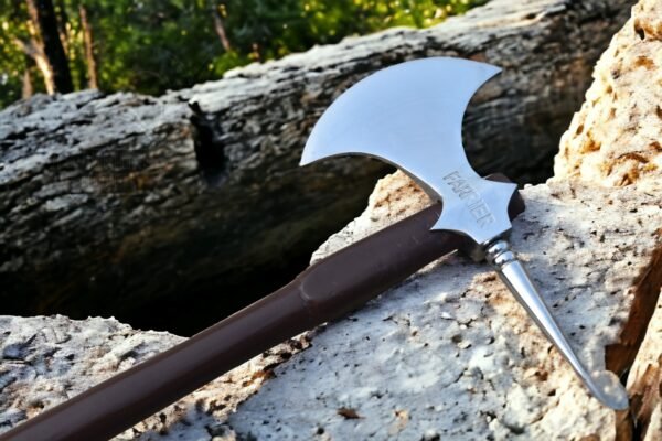 Warriors Outfit The Household Cavalry Farrier Axe with Handle & Butt Cap – Engraved Head, Wooden Shaft