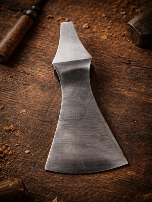 WarriorsOutfit Polished Bearded Axe Head Hand Forged Steel Axe Head Viking Style Axe Head for Crafting & Custom Handle