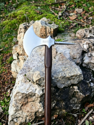 Warriors Outfit The Household Cavalry Farrier Axe with Handle & Butt Cap – Engraved Head, Wooden Shaft