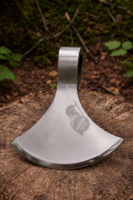 WarriorsOutfit Polished Axe Head – Viking Style Stainless Steel Axe Head – Handmade Bearded Axe Head