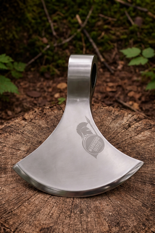 WarriorsOutfit Polished Axe Head – Viking Style Stainless Steel Axe Head – Handmade Bearded Axe Head