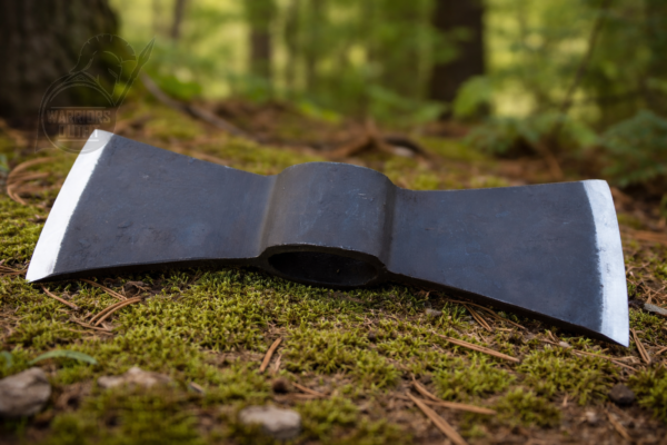 WarriorsOutfit Medieval Iron Double Axe Head Hand Forged Viking Style Battle Axe Blade for Reenactment & Decor