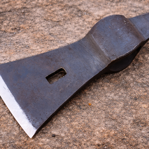 WarriorsOutfit Hand Forged Iron Axe Head Medieval Viking Style Bearded Axe Blade for Reenactment & Woodworking