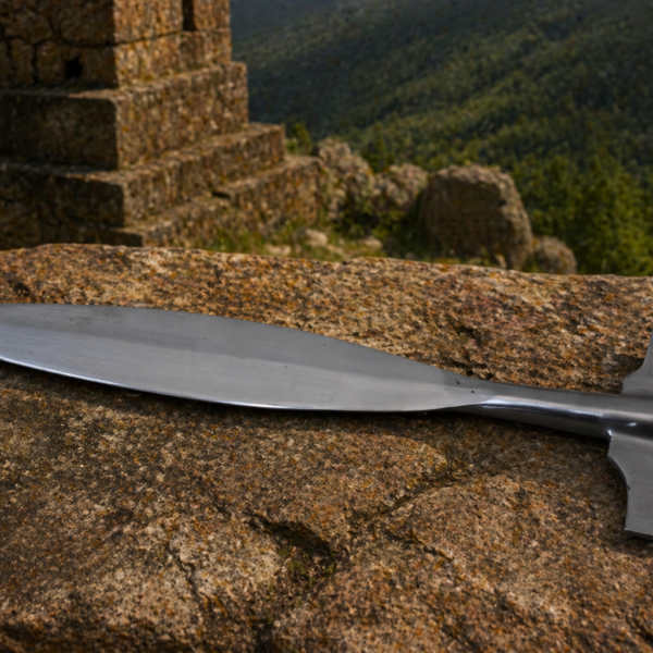 WarriorsOutfit Medieval Polish Winged Spearhead – Hand Forged Steel Blade Viking Spear Head