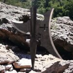 Warriors Outfit 18th Century Medieval Hand Forged Halberd, 91cm Wooden Handle, High Carbon Steel Blade with Curved Spike, Historical Weapon Replica