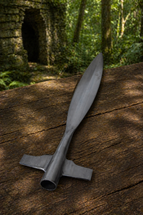 WarriorsOutfit Medieval Polish Winged Spearhead – Hand Forged Steel Blade Viking Spear Head