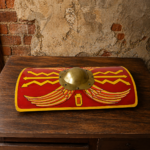 WarriorsOutfit  Medieval Roman Shield Handcrafted Wooden Scutum Shield with Metal Boss Historical Reenactment Decor