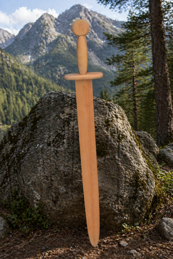 WarriorsOutfit Wooden Training Sword – Handmade Practice Sword for Martial Arts, Cosplay & Safe Sparring
