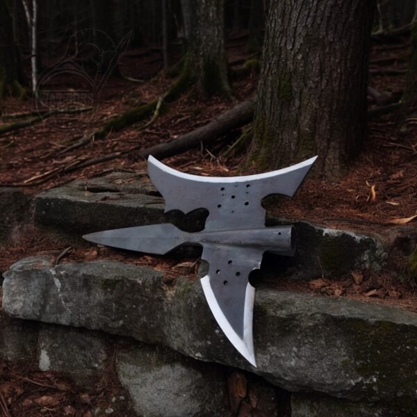 Hand Forged High Carbon Steel Medieval Halberd with Holes- Heavy Duty Sergeants Halberd Fully Functional