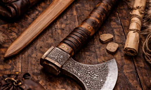 Warriors outfit wooden axe wooden sword