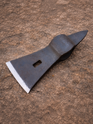 WarriorsOutfit Hand Forged Iron Axe Head Medieval Viking Style Bearded Axe Blade for Reenactment & Woodworking