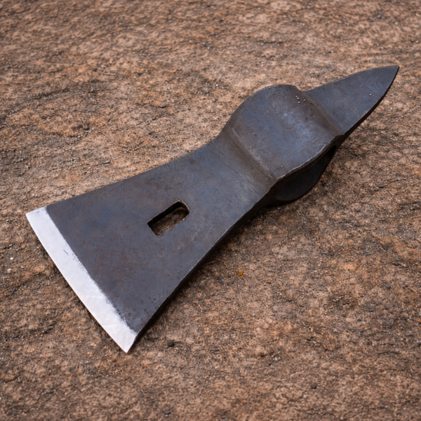 WarriorsOutfit Hand Forged Iron Axe Head Medieval Viking Style Bearded Axe Blade for Reenactment & Woodworking