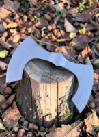 Warriors OUTFIT Hand Forged Medieval Viking Large Size Double Edge Polish Axe Head With Leather Cover.