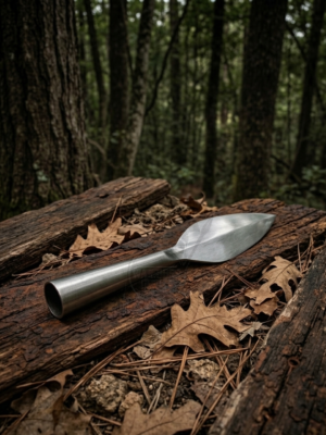 Warriors Outfit Hand-Forged Medieval Viking Leaf Blade Polish Spearhead High Carbon Steel Throwing And Hunting Spearhead