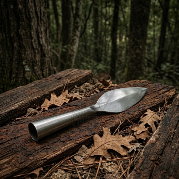 Warriors Outfit Hand-Forged Medieval Viking Leaf Blade Polish Spearhead High Carbon Steel Throwing And Hunting Spearhead
