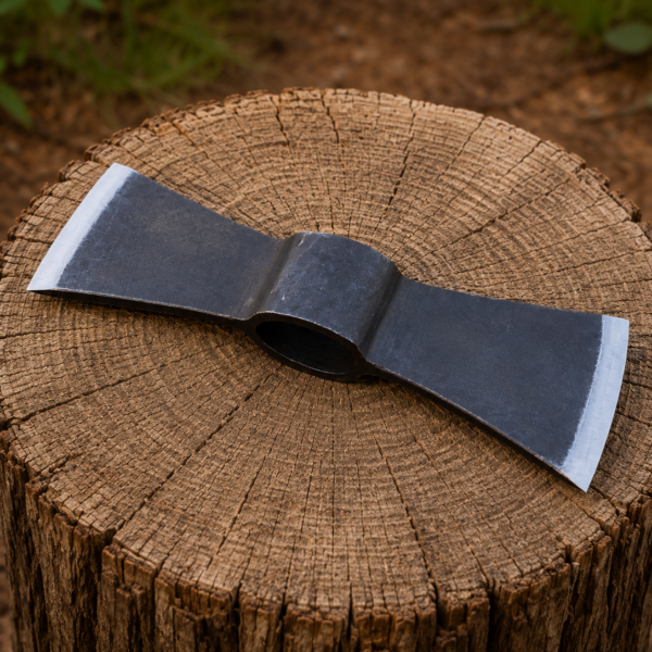 WarriorsOutfit Medieval Iron Double Axe Head Hand Forged Viking Style Battle Axe Blade for Reenactment & Decor