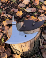 Warriors Outfit Large Size Back Spike Polish Medieval Viking Battle Ready Axe Head. With Blade Cover.