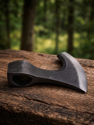 Warriors Outfit Hand Forged Medieval Viking Axe Head High Carbon Steel Durable Replacement Axe Head for Woodworking, Camping, and Survival
