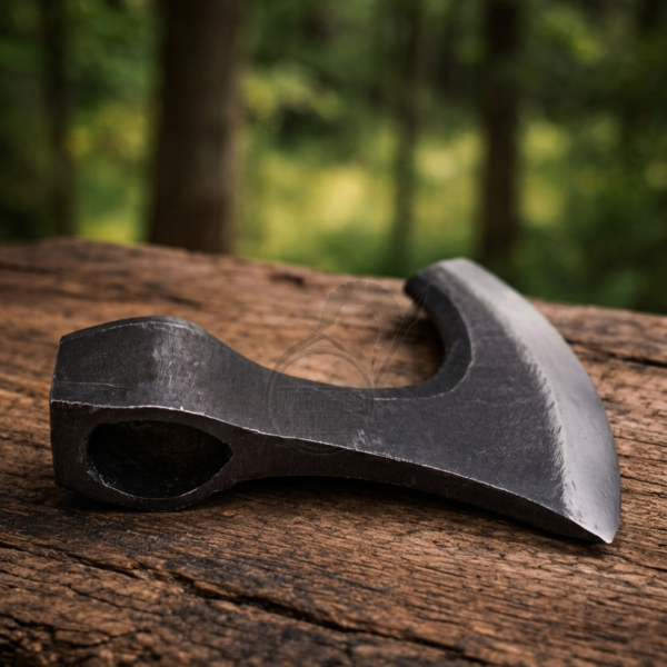 Warriors Outfit Hand Forged Medieval Viking Axe Head High Carbon Steel Durable Replacement Axe Head for Woodworking, Camping, and Survival
