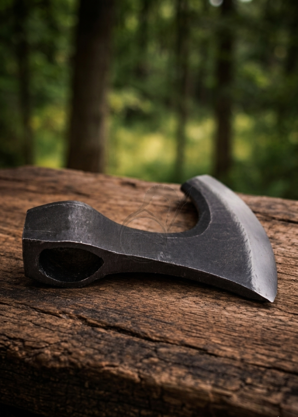Warriors Outfit Hand Forged Medieval Viking Axe Head High Carbon Steel Durable Replacement Axe Head for Woodworking, Camping, and Survival