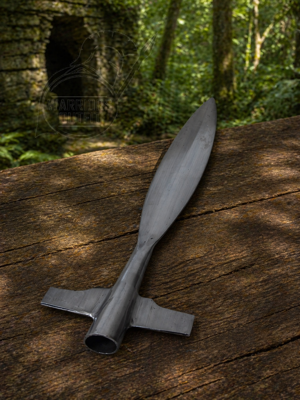 WarriorsOutfit Medieval Polish Winged Spearhead – Hand Forged Steel Blade Viking Spear Head